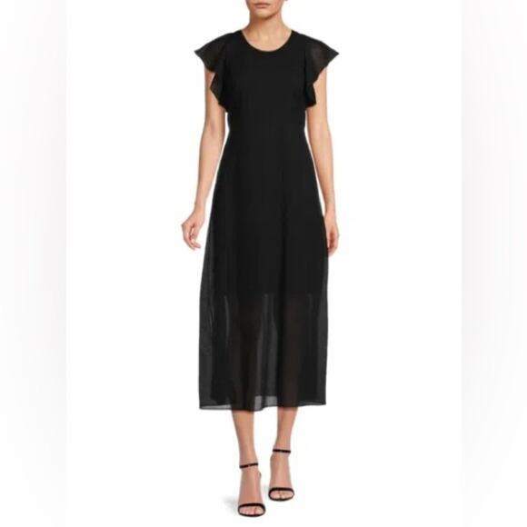 Theory  Roundneck Midi Dress - Picture 1 of 6